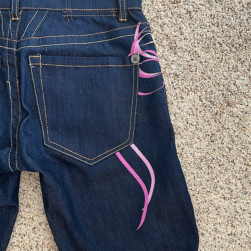 Marithe Francois Girbaud Vtg Dark Blue Stretch Denim Jeans Pants **Size 28**🌸🌸 - Picture 6 of 7